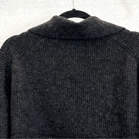 J. Crew Half Zip Stretch Merino Wool Sweater in Heather Charcoal NWT! size Large - Picture 5 of 13